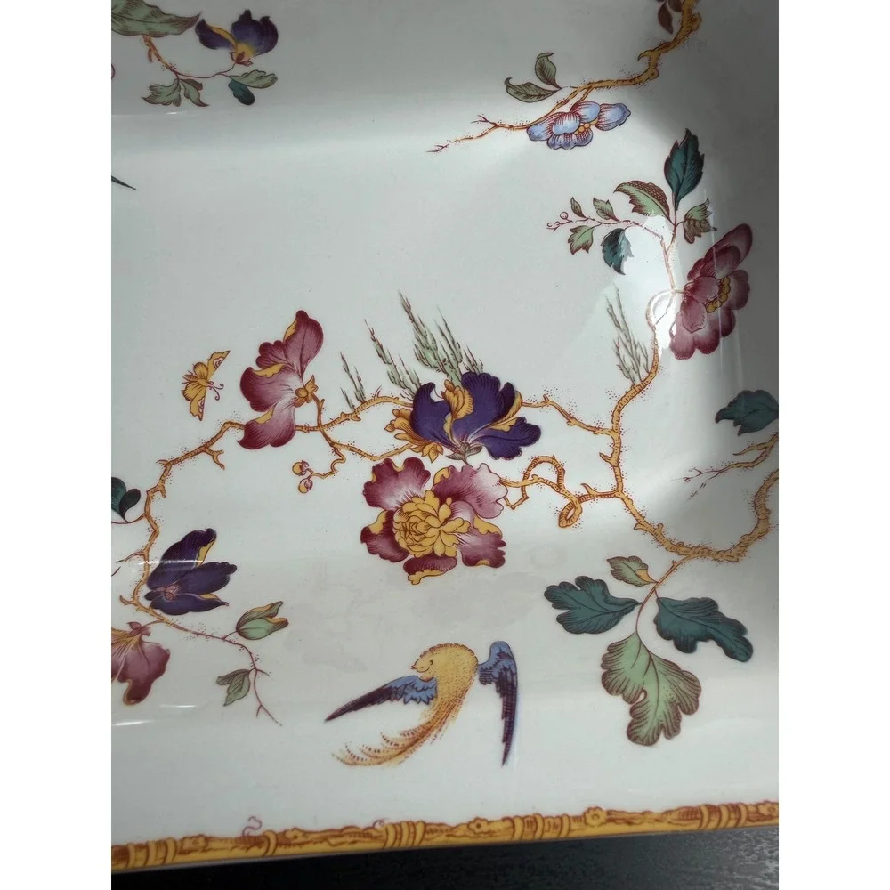 Wedgwood Devon Rose Georgetown Collection Rectangular Vintage Serving Bowl 9.5